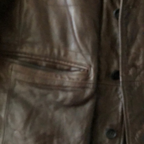 Banana Republic men’s brown leather jacket - Picture 3 of 5